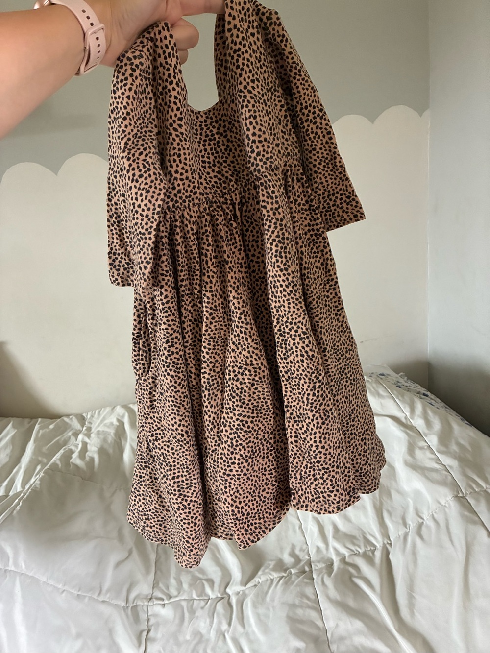 Remie girl spotted pattern twirling dress